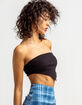 FULL TILT Solid Hanky Black Tube Top image number 2