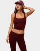 EDIKTED Linda Ribbed Scoop Neck Tank Top image number 2