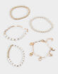 FULL TILT 5 Pack Beaded Heart/Pearl Bracelets image number 1