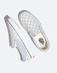 VANS Checkerboard Gray Dawn & True White Womens Slip-On Shoes image number 3