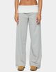 EDIKTED Idha Contrast Foldover Baggy Sweatpants image number 1