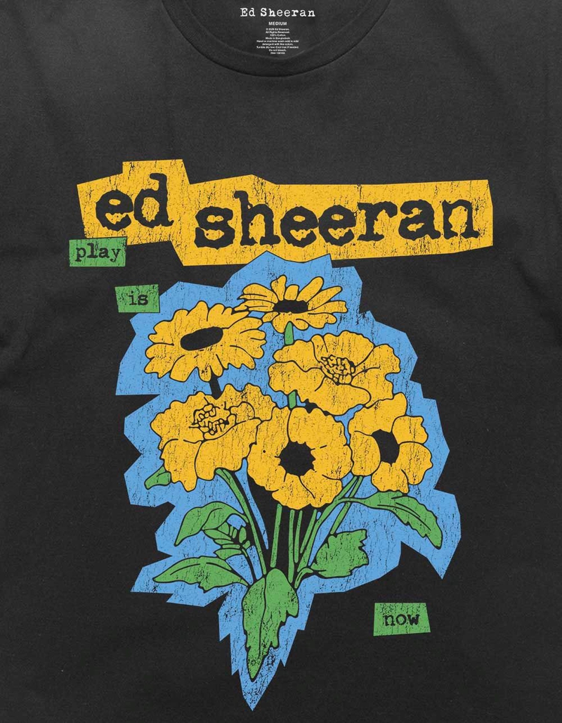 ED SHEERAN Play Is Now Distressed Unisex Tee image number 1