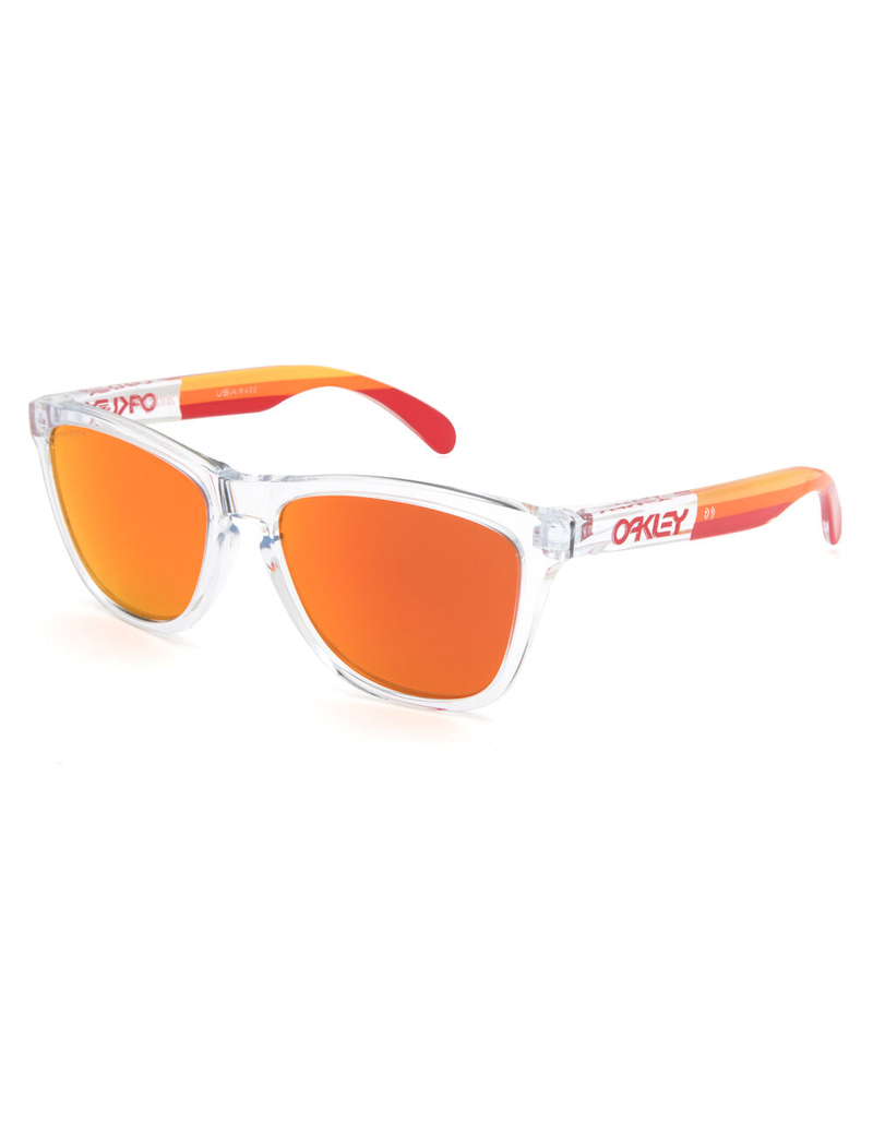 OAKLEY Frogskins Grips Collection Clear & Ruby Sunglasses image number 0