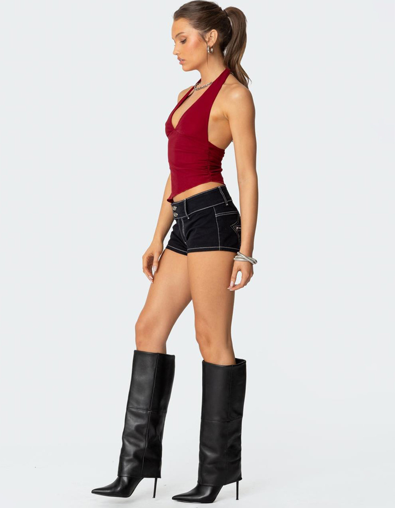 EDIKTED Rhett Asymmetric Hem Halter Top image number 3
