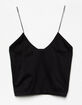 FREE PEOPLE Skinny Strap Seamless Black Brami image number 4