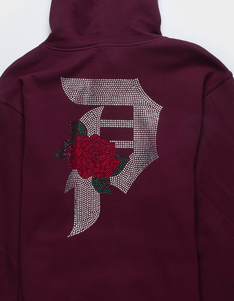 PRIMITIVE Dirty P Rhinestone Rose Mens Fleece Hoodie image number 2