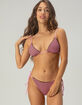 DAMSEL Polka Dot/Stripe Reversible Texture Tie Side Cheeky Bikini Bottoms image number 1