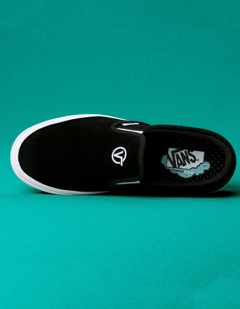 VANS ComfyCush Distort Slip-On Black & True White Shoes image number 3