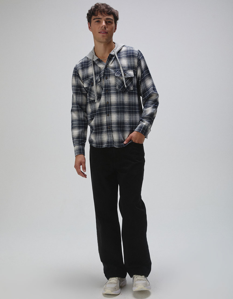 RSQ Mens Plaid Hooded Flannel image number 2