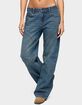 EDIKTED Charla Stud Low Rise Baggy Jeans image number 1