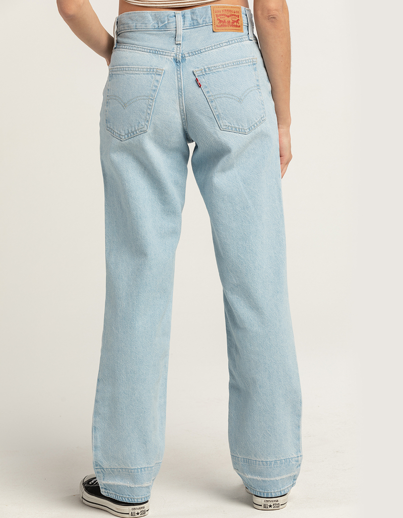 LEVI'S 94 Baggy Womens Jeans - Light Indigo Destructed image number 3