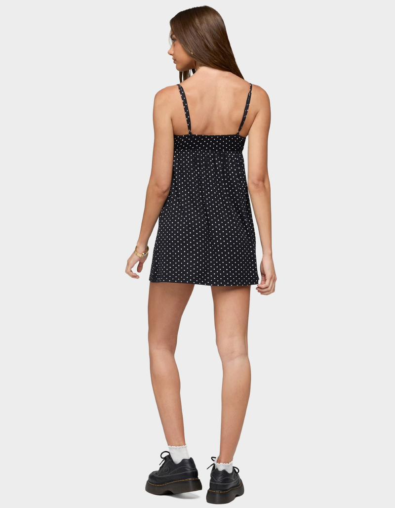 EDIKTED Reigna Lacey Polka Dot Mini Dress image number 2