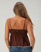 RSQ Womens Crochet Trim Babydoll Cami image number 4
