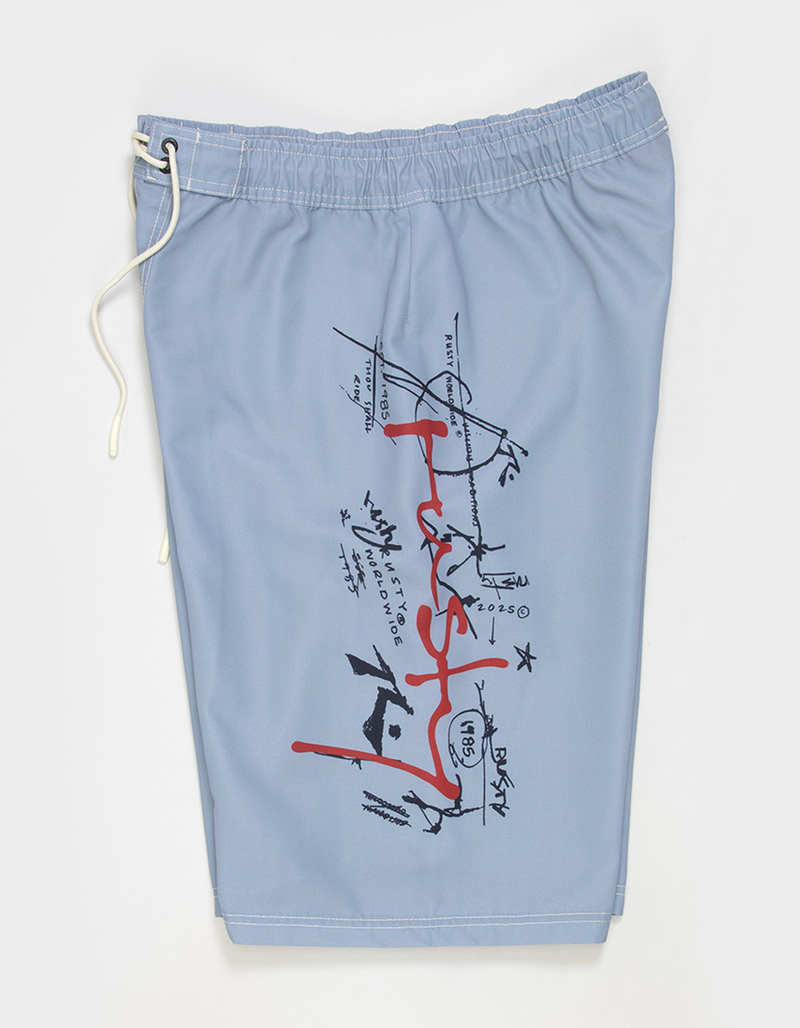 RUSTY Crisis Mens 23" Hybrid Waist Boardshorts image number 2