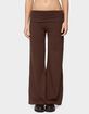 EDIKTED Petite Wide Leg Fold Over Pants image number 1
