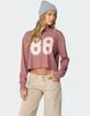 EDIKTED 88 Waffle Long Sleeve Tee image number 1