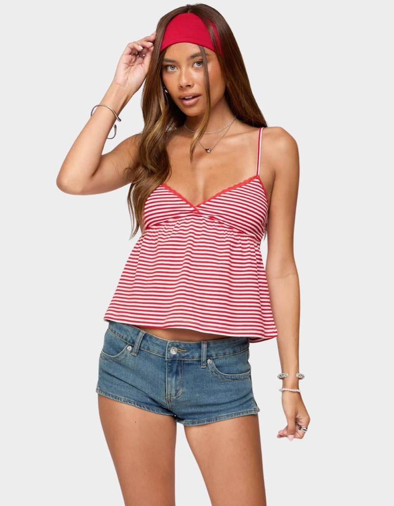 EDIKTED Orietta Striped Babydoll Top image number 0