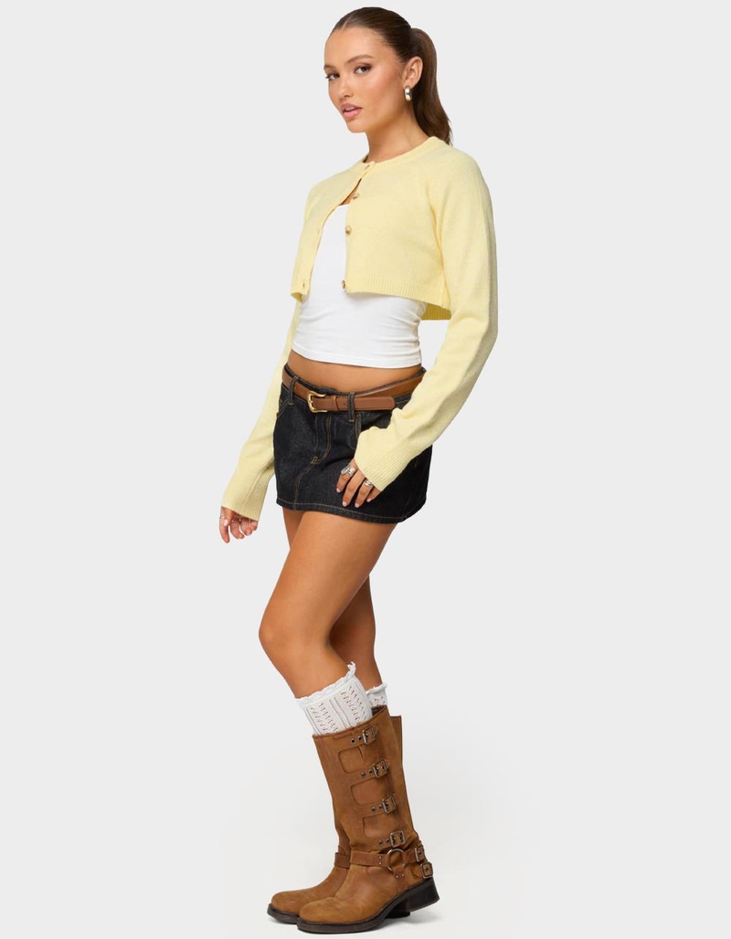 EDIKTED Morgynne Cropped Knit Cardigan image number 3