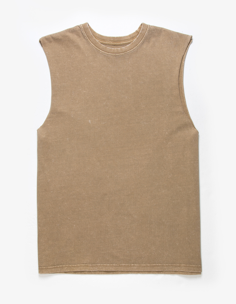 RSQ Mens Acid Wash Muscle Tee image number 0