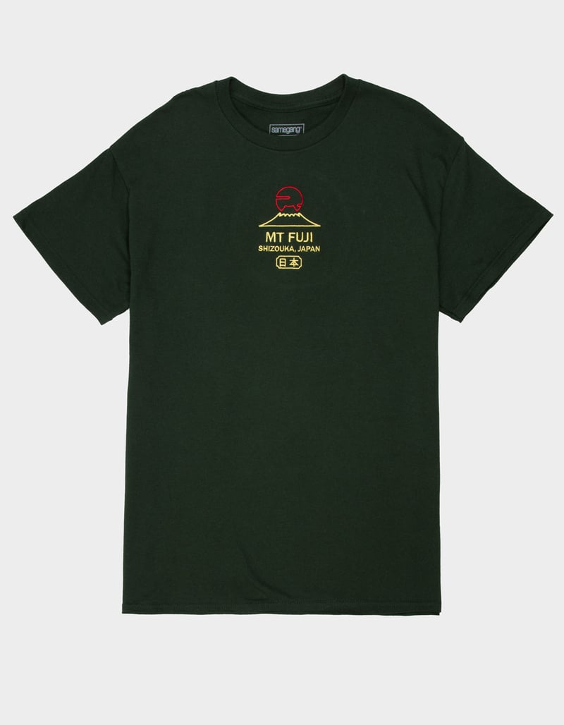 SAME GANG Mt. Fuji Embroidered Mens Tee image number 1