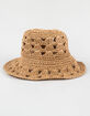 Laser Cut Womens Straw Bucket Hat image number 1