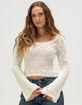 WEST OF MELROSE Open Knit Womens Sweater image number 1