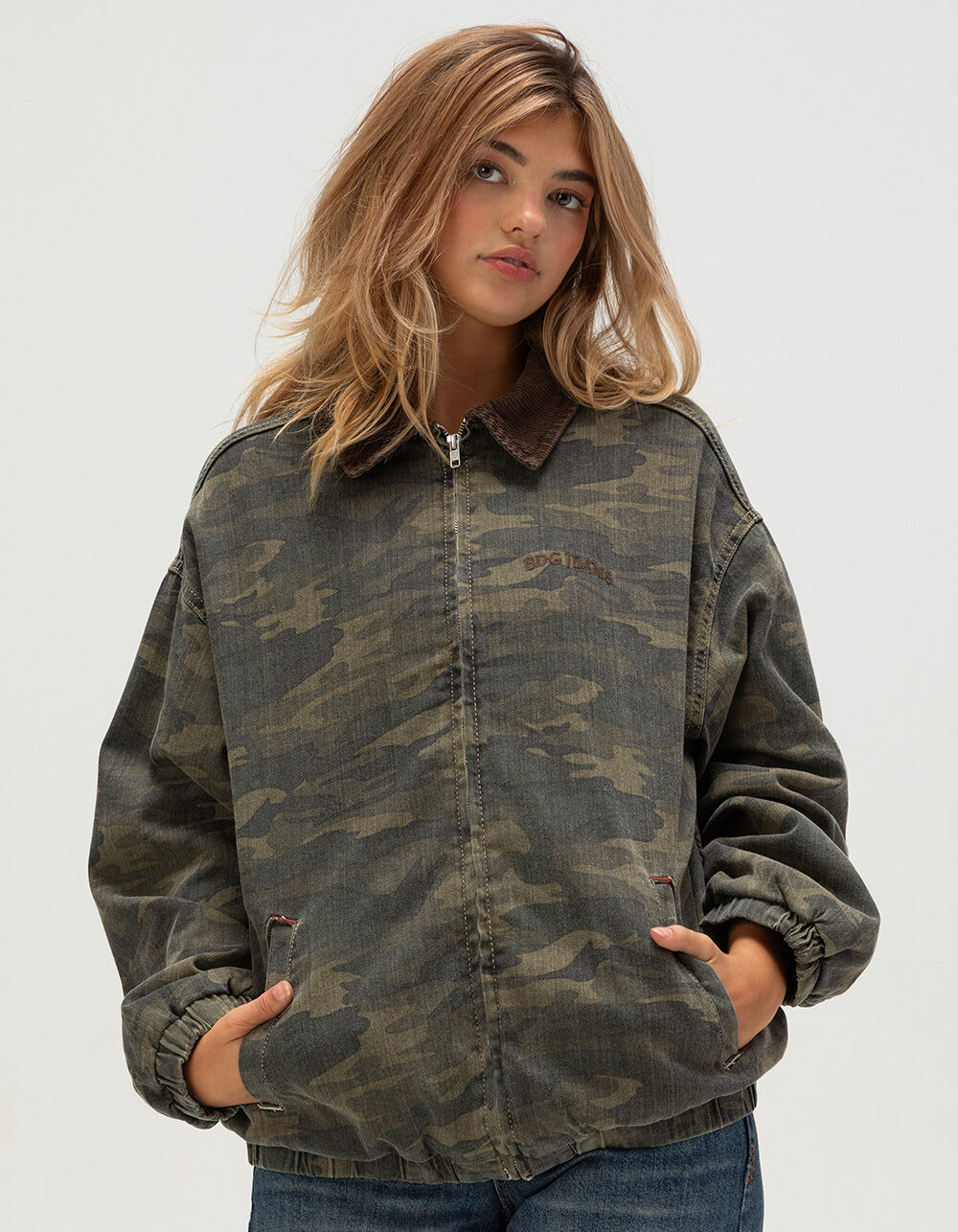 BDG Urban Outfitters Dex Womens Printed Canvas Workwear Jacket