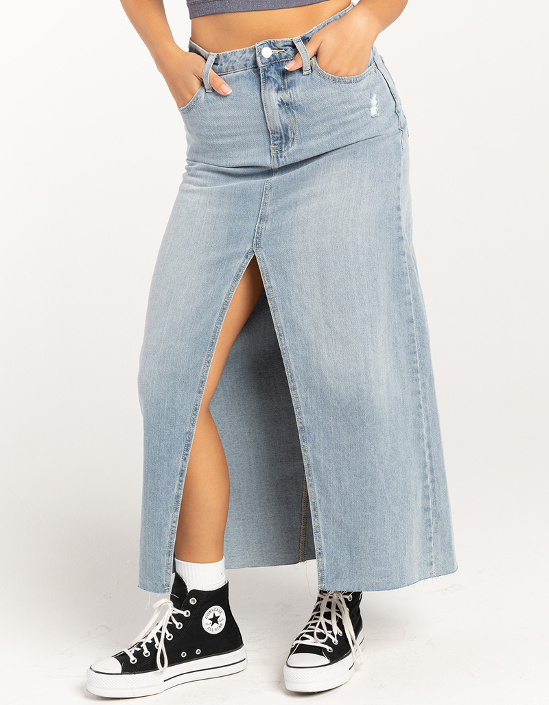 RSQ Womens Low Rise Denim Maxi Skirt image number 1
