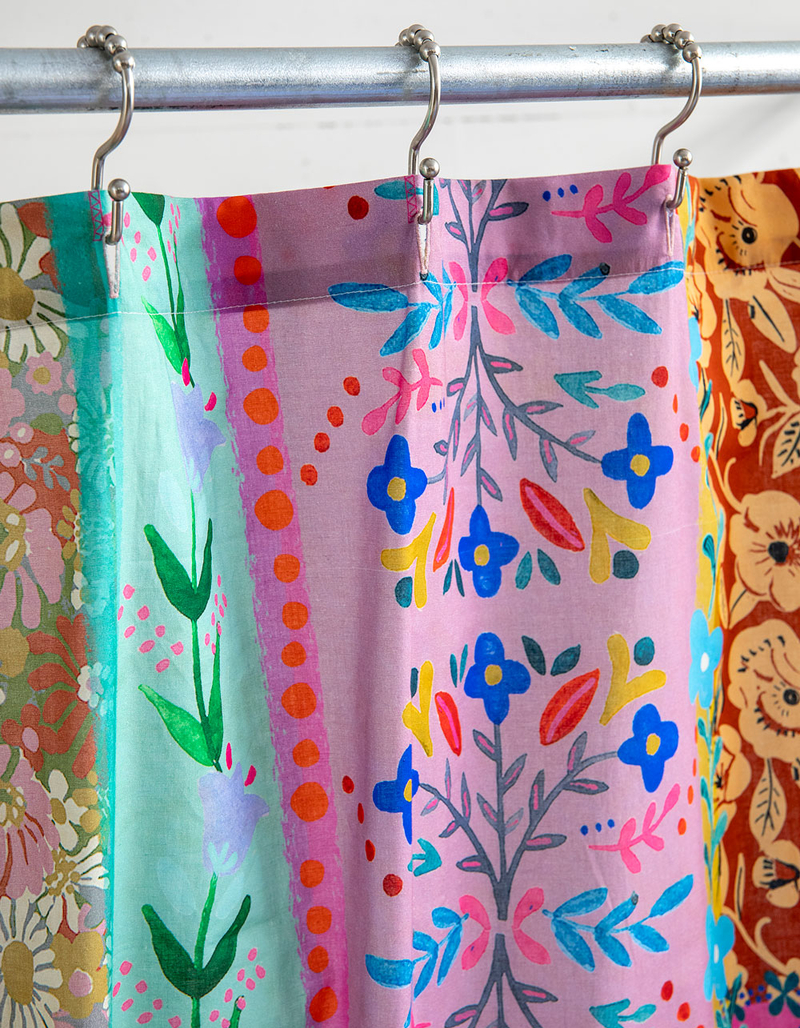 NATURAL LIFE Patchwork Shower Curtain image number 1