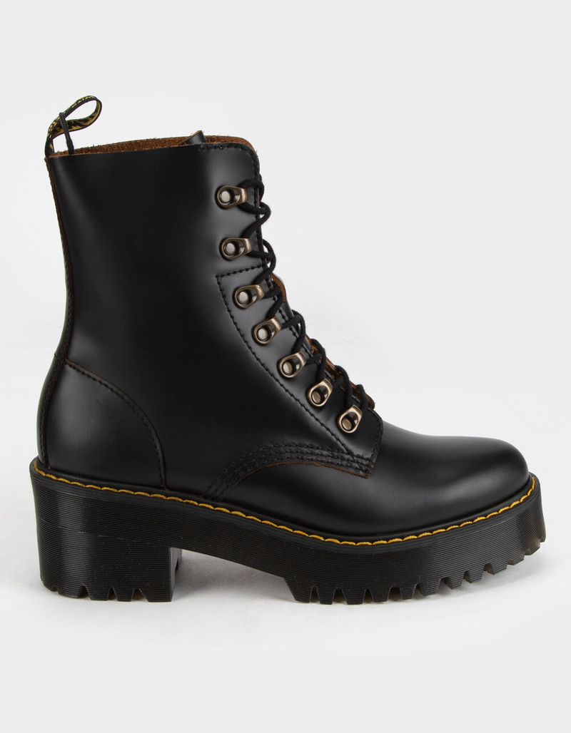 DR. MARTENS Leona Vintage Smooth Leather Womens Heeled Boots image number 1