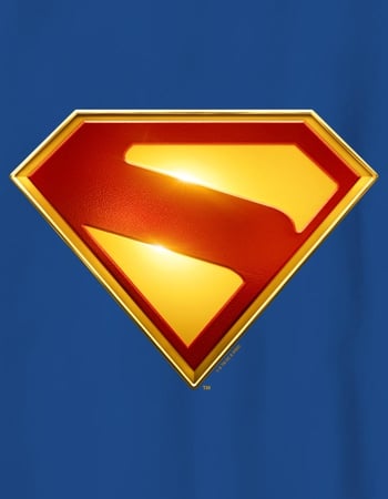 SUPERMAN Logo Shine Unisex Kids Tee Alternative Image