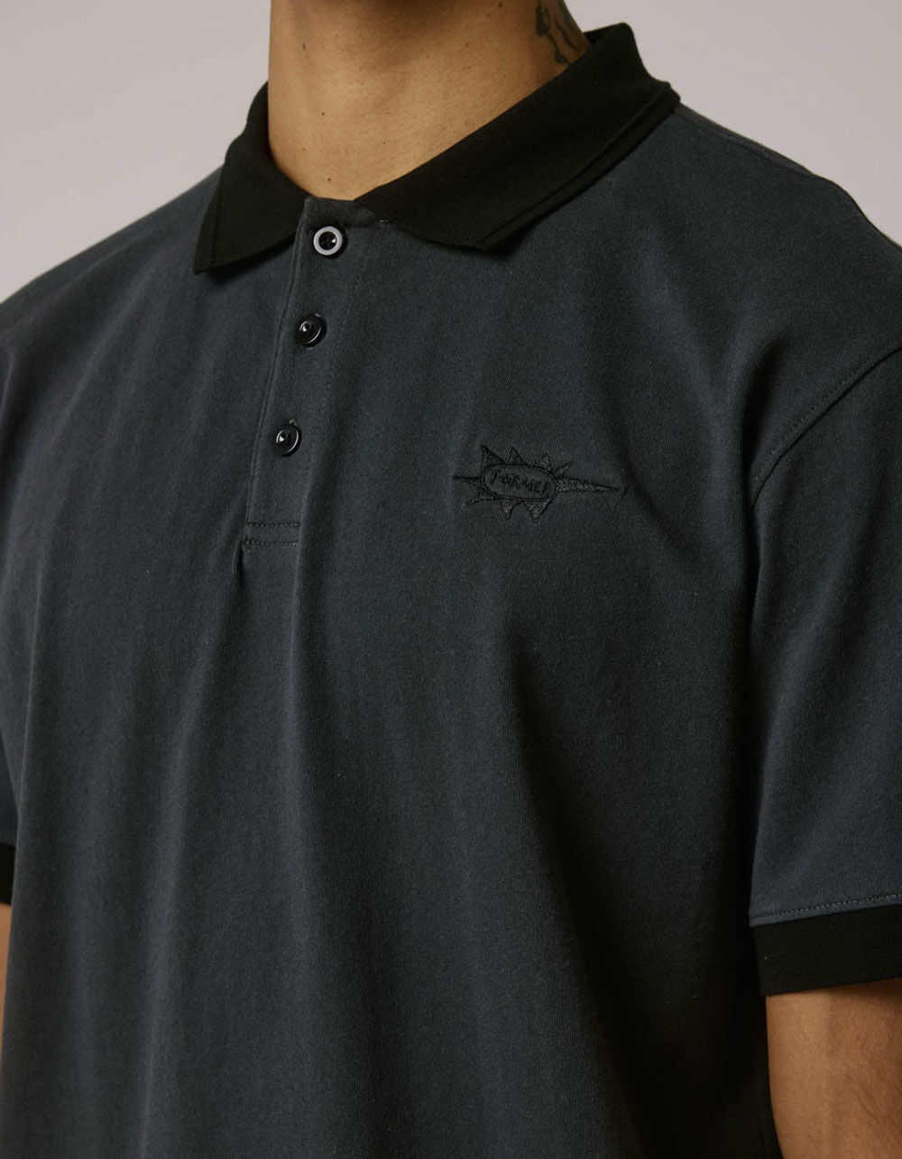 FORMER Gleam Mens Polo Shirt - CHARCOAL | Tillys