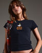 RSQ x Peanuts Halloween Snoopy Jack-O&rsquo;-Lantern Womens Baby Tee image number 1