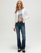 RSQ Womens Embroidered Zip-Up Sweater image number 5