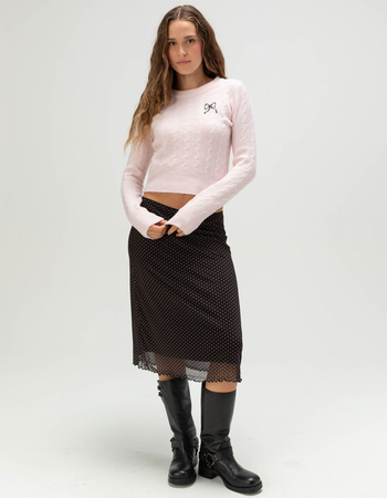 MADDEN GIRL Embroidered Womens Sweater Alternative Image