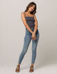 IVY & MAIN Exposed Button Crop Womens Skinny Jeans image number 4
