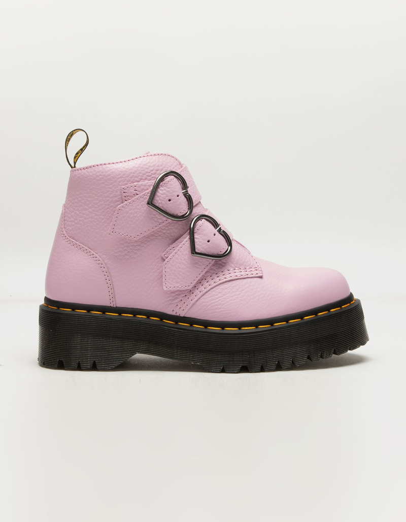 DR. MARTENS Devon Heart Womens Pink Boots image number 1