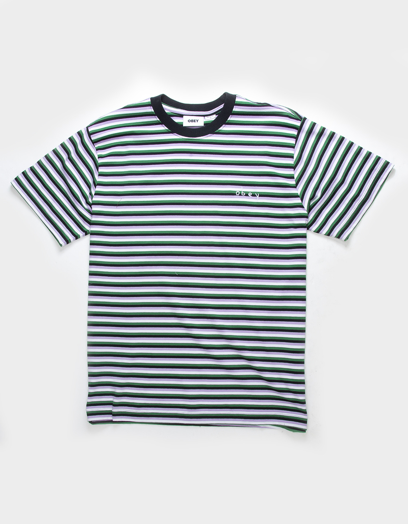 OBEY Stripe Tribute Mens Knit Tee image number 0