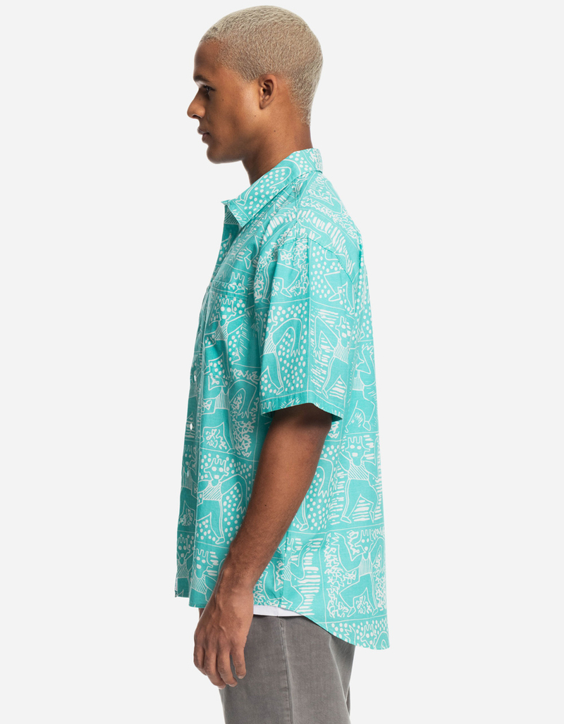 QUIKSILVER x Stranger Things The Mike Tribal Mens Button Up Shirt  image number 6