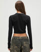 NIKE Sportswear Chill Knit Womens Slim Long Sleeve Cropped Tee image number 4
