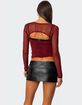 EDIKTED Tristina Ruched Mesh Bra Top image number 4