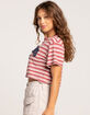 BDG Urban Outfitters Womens Stripe Boxy Crop Tee image number 2