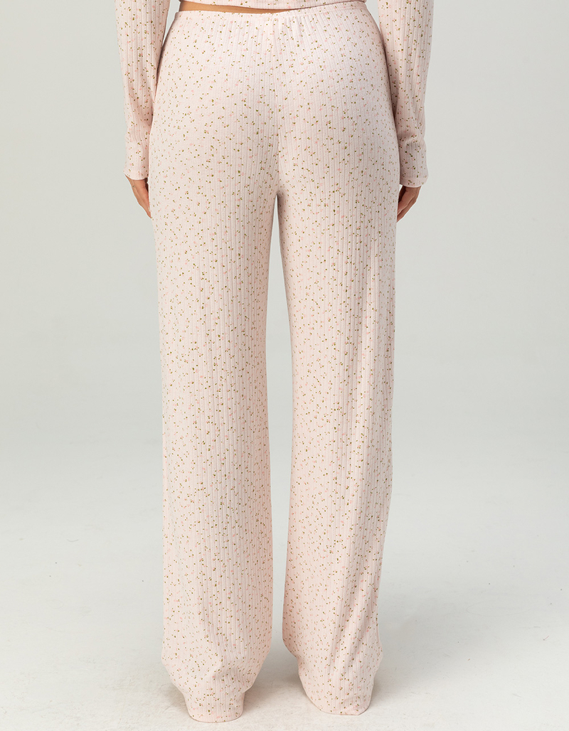 FULL TILT Pointelle Floral Pajama Pants image number 3