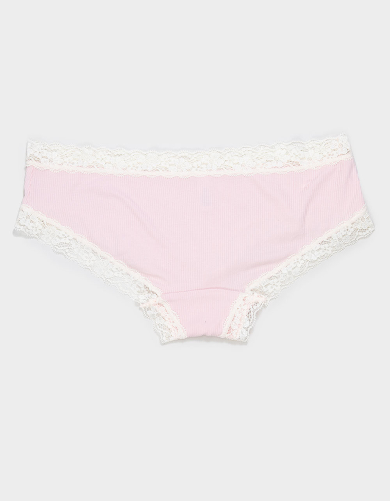 FULL TILT Rib Lace Trim Cheeky Panties image number 1