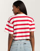 FULL TILT Stripe Paris Embroidered Womens Crop Tee image number 4
