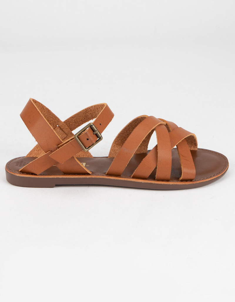 SODA Multi Strap Girls Tan Sandals image number 1