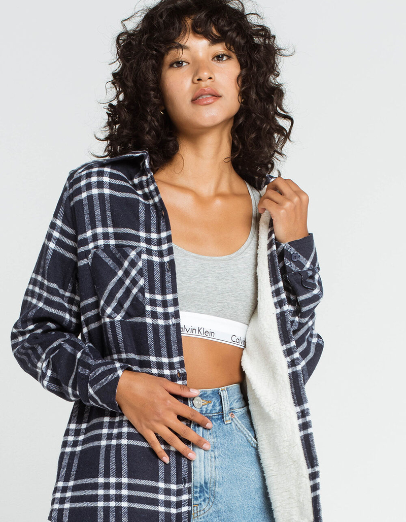 CI SONO Marena Sherpa Plaid Womens Flannel Shirt image number 0