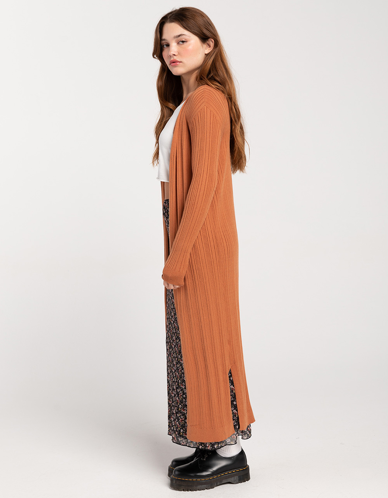 POOF Womens Ribbed Cardigan image number 1