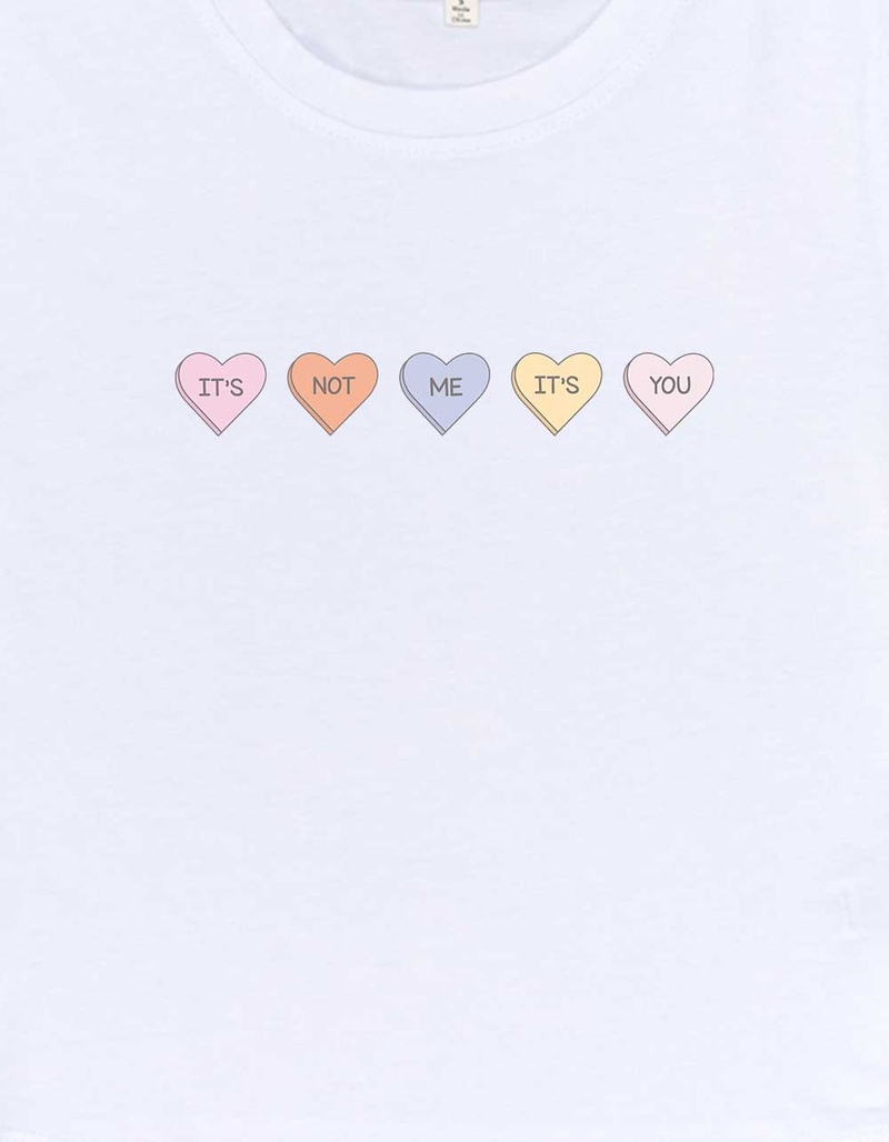 HEARTS It's Not Me Womens Baby Tee image number 2