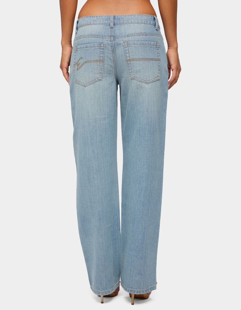 EDIKTED Cresida Low Rise Straight Leg Jeans image number 2